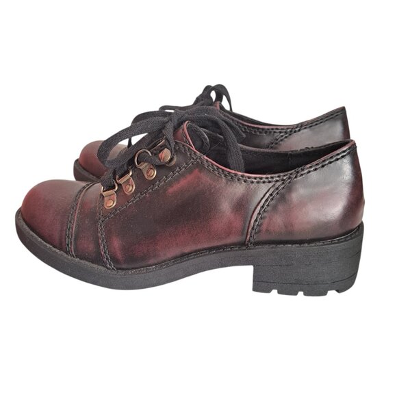K9 by Rocket Dog Women's Y2K Style Retro Lace Up Shoes Burnt Burgundy Sz 7.5 - Picture 6 of 8